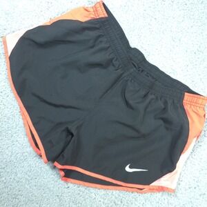 Nike Dri-Fit Running‎ Shorts Women size Med Black Red Chile Liner Athletic